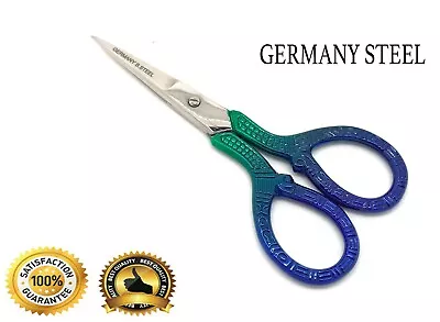 Multi Purpose Small Embroidery Fancy Scissors Colour Plated Floral Pattern 9 CM • £3.79