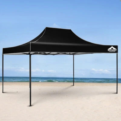 $130.28 • Buy Instahut Gazebo Pop Up Marquee 3x4.5 Outdoor Tent Folding Wedding Gazebos Black