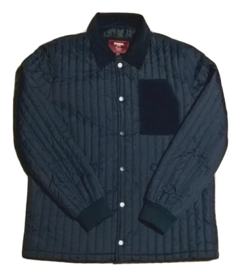 £23 • Buy Mens Merc London Padded Quilted Jacket Coat Navy Blue Size Large