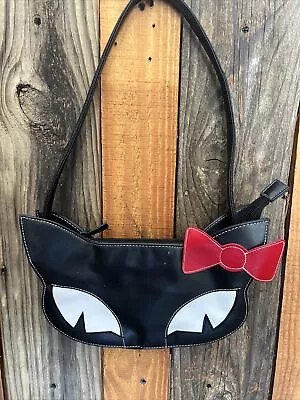 Vintage Junk Food Clothing Black Cat Shoulder Purse Y2K Punk Gothic Hot Topic • $65