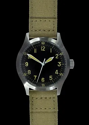 MWC G10 HandWinding 24 Jewel 100m Water Resistant General Service Military Watch • £225
