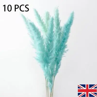 10Pcs Artificial Natural Dried Pampas Grass Flower Bunch Wedding Bouquet Decor • £4.65