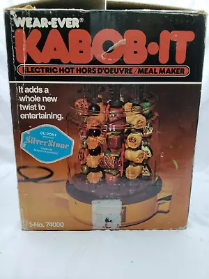 Wear•Ever Shish Kabob-It Electric Hors D'Oeuvre Maker Rotisserie 74000 1980s • $79.99