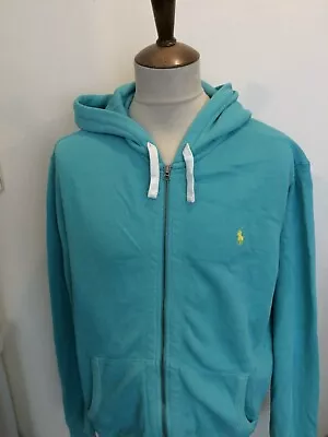 Ralph Lauren Polo Zip Up Hooded Sweat Shirt Top Size Large Green • £12