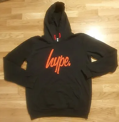 £9.95 • Buy HYPE. BLACK HOODIE Comfy Jumper Active Sweater Logo Top Boys Girls Size 16 Years