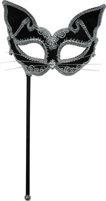 £13.99 • Buy Lady Fancy Dress Venetian Party Masquerade Ball Face Eye Mask On Stick Black UK