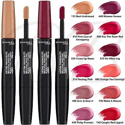 RIMMEL Lasting Provocalips Longwear Double Ended Liquid Lipstick *CHOOSE SHADE* • £8.99