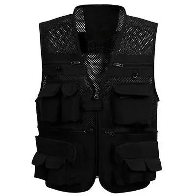 Fishing Hiking Vest Mesh 16 Pockets Photography Quick Dry Waistcoat Jacket • $24.99