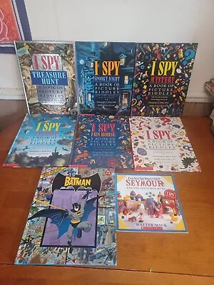 Lot Of 8  Books - I Spy Hardcover Books Of Picture Riddles + Look And Find  • $34.99