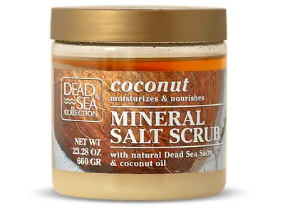 Dead Sea Scrub: Mineral Dead Sea Salt & Coconut Oil Bath Body Scrub Large 660g • £7.99