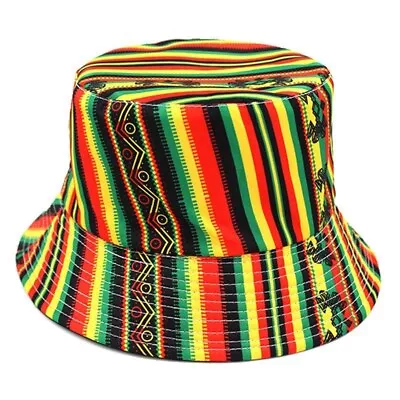 60cm Bucket Hat Rasta Bob Marley Green Red Black • $18