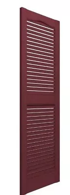 Builders Edge  Louvered Vinyl Exterior Shutters Pair - Wineberry • $39.99