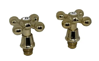 Tudor Style Gold Cross Heads Replacement Basin Sink Tap Conversion Kit 1/2  • £43.99