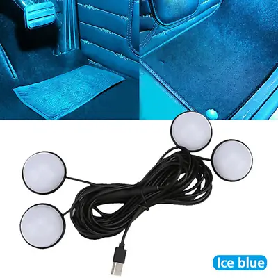 USB Car Accessories Interior Atmosphere Star Sky Lamp Ambient Night Lights Blue • $9.99