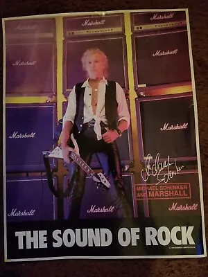 Michael Schenker Marshall Amps Promo Poster 1990 • $25