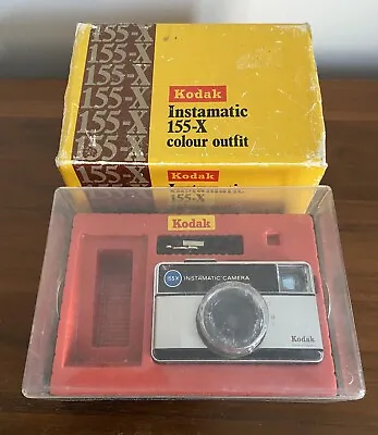 1971-77 KODAK Instamatic Film Camera 155X +Packaging: WORKING - Prop • £4