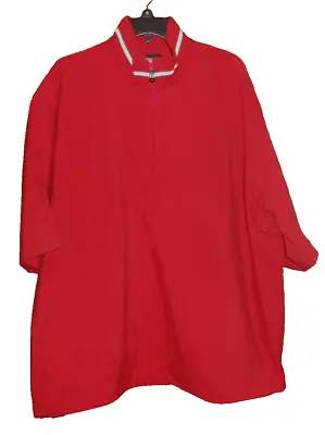 Ashworth Golf Mens Half Zip S/s Water Resistant Red Shirt Jacket Sz X-large Nwt • $24.99