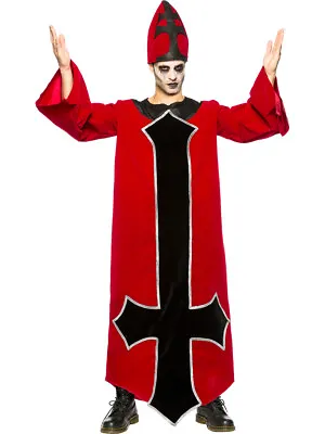 Men's Evil Bishop Summoner Of Religious Demons Costume Small-Medium 34-40 • $41.17