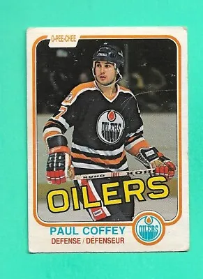 (1) Paul Coffey 1981-82 O-pee-chee # 111 Oilers  Rookie Creased Card (g0308) • $28.40