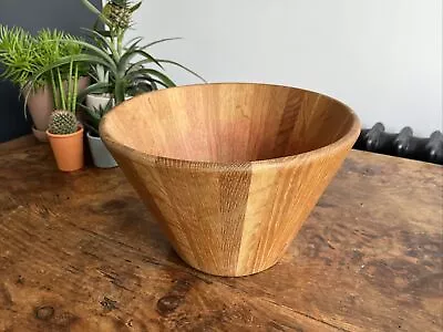 Large Vintage Wooden Fruit / Salad Bowl 30cm X 19cm  2kg Please See Description • £15