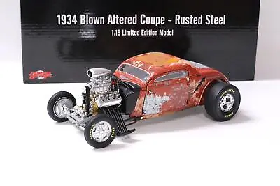 $197.07 • Buy 1:18 GMP Hot Rod 1934 Blown Altered Coupe - Rusted Steel Red Limited Edition