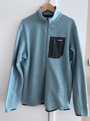 Patagonia - Men's R1 Air Zip-Neck Pullover - Steam Blue Color - Size Large (L) • $20.50