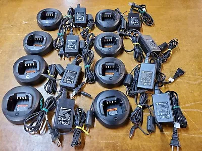 Lot Of 8 Motorola PMLN5228A CP185 Two-Way Radio Battery Chargers Tested Working • $139.95