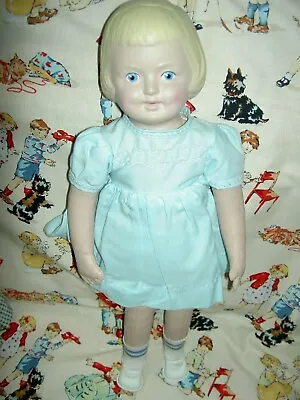 Vintage Martha CHASE R.I. USA Oilcloth Bobbed Hair Girl Doll Mint Condition • $219