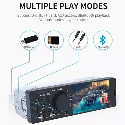 4.1  Touch Screen Single 1DIN Car Stereo BT Video Player FM Radio AUX USB Parts • $65.99