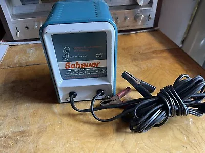 Vintage SCHAUER Battery Charger * Charges 12 Volt Batteries 3 AMP Model K 412 • $45