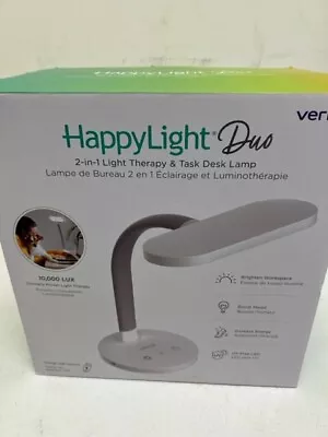 Verilux HappyLight Duo - 2-in-1 Light Therapy & Task Desk Lamp - UV-Free • $64.99