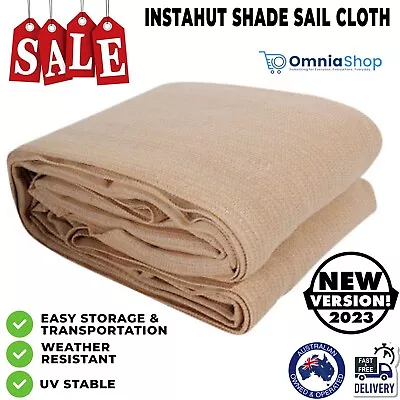 $97.50 • Buy Instahut 6 X 6m Square Heavy Duty Shade Sail Cloth Heavy Duty Sand Sun Canopy
