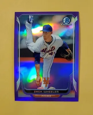 2014 Bowman Chrome Purple Refractor 150/150 Zack Wheeler #98 Last Print 1/1 SP • $9.99