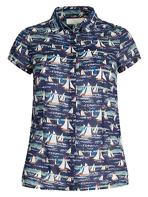 £20.99 • Buy New Ladies Seasalt Rushmaker Lamorna Sail Waterline Shirt Top Size 10-14 RRP £39