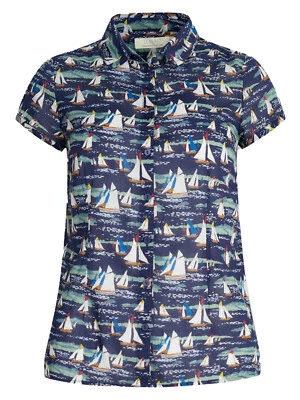 £20.99 • Buy New Ladies Seasalt Rushmaker Lamorna Sail Waterline Shirt Top Size 10-14 RRP £39