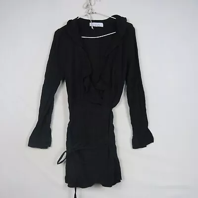 Auguste Womens Wrap Dress 8(AU) Or XS Black Tie Front Long Sleeve Cowl Neck Mini • $29.99