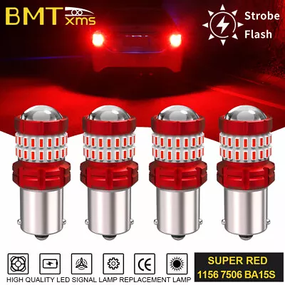 4pcs 1156 7506 For Mercedes-Benz LED Strobe Flashing Brake Tail Light Bulbs • $17.57