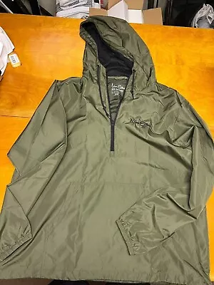 NEW Max Effort Muscle Wind Jacket Outdoor Green 1/4 Zip W/ Hood And Front Pocket • $25.99