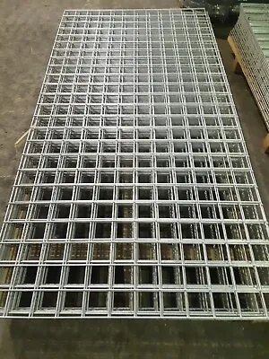 6' X 3' Galvanised Welded Wire Mesh Panels - 3  Holes - 6g (5mm) HDGP63336 • £62