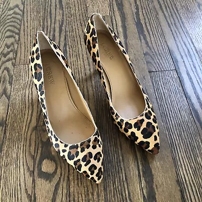 J Crew Dyed Calf Hair Stiletto Pump Shoes Size 6.5 • $75