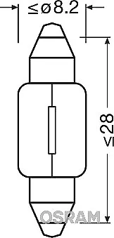 OSRAM 6428 Bulb Door Footwell Light For HONDAJAGUARKIAPORSCHEPUCHSKODAVW • £4.20