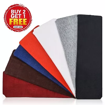 £1.99 • Buy 7cm Wide Plain Stretchy Fabric Headband Kylie Band Unisex Bandeau Hairbands UK