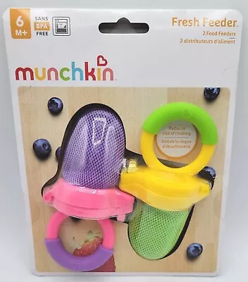 Munchkin Fresh Food Feeder Two Factory Sealed New! Purple/Pink AND Green/Yellow • $8.38