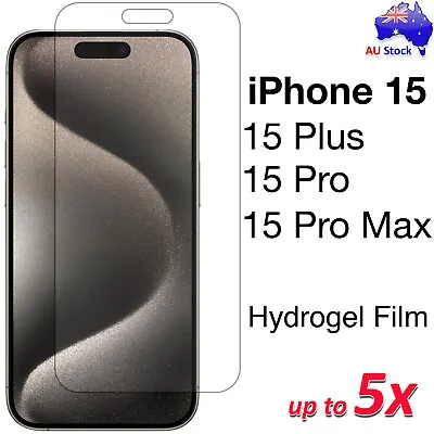 $15.99 • Buy Hydrogel Ultra Clear Screen Protector Film For IPhone 15 Pro Max 15 Plus 14 Pro