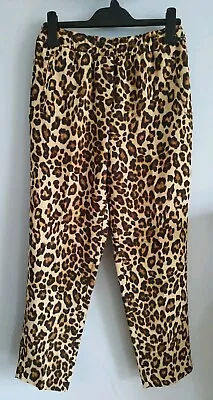 Womens H&M Leopard Print Trousers Size 8 • £7.99