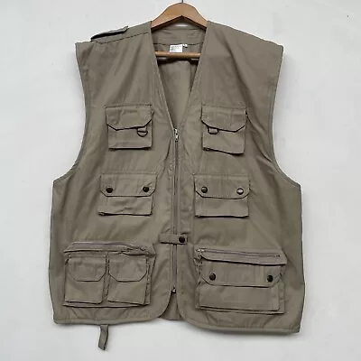 £24.99 • Buy Iris Camera Lightweight Utility Vest KHAKI XL Front Back Pockets Filming Vest