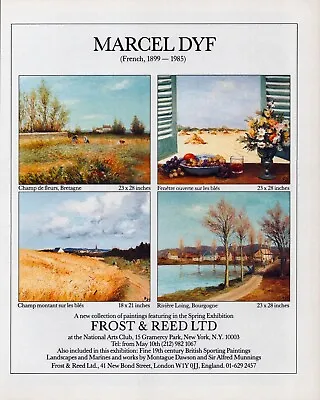 MARCEL DYF Art Gallery Exhibit ~ VINTAGE PRINT AD ~ 1987 • $9.99