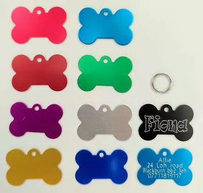£0.99 • Buy Dog Tag Personalised Engraved ID Pet Tags Cat Identification Collar Name Tag