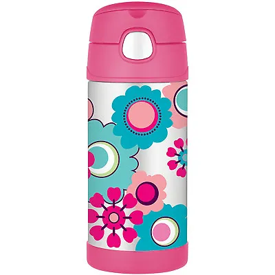 $26.59 • Buy THERMOS Funtainer Stainless Steel 355ml Vacuum Insulated Beverage Bottle Flower!