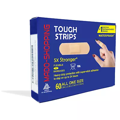Band Aid M&M Waterproof LatexFree 1  X 3  60 Adhesive Bandages • $7.99